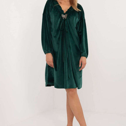 Beige Velour Daydress 201581 With Comfortable Everyday Fit