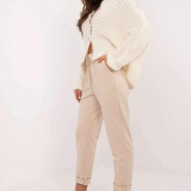 Beige Tracksuit Trousers Model 201859 Elegant Everyday Wear