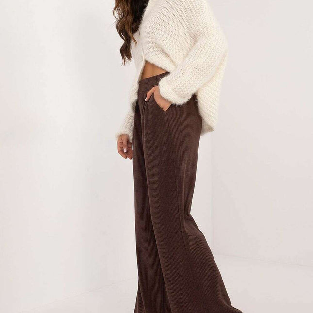 Women Trousers Model 201870 Ribbed Comfort Fit Polyester