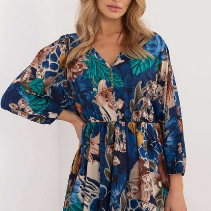 Daydress 201297 Flared Mini Dress With Animal Motif