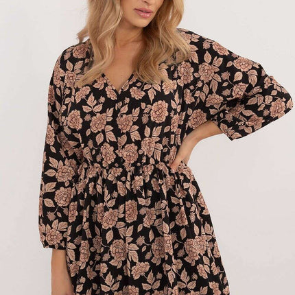 Daydress 201297 Flared Mini Dress With Animal Motif