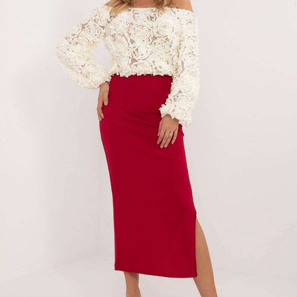 Brown Pencil Midi Skirt Model 201603 Women Casual Wear