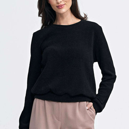 Violet Soft Ribbed Knit Blouse Model 202462 For Women