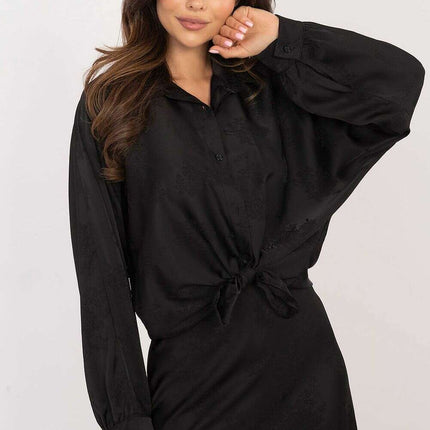 Red Long Sleeve Shirt Model 202531 With Embroidered Flower