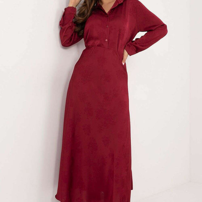 Red Satin Look Skirt 202539 Womens Fashion Italy Moda Chic