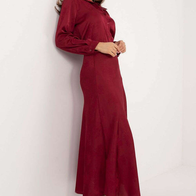 Red Satin Look Skirt 202539 Womens Fashion Italy Moda Chic