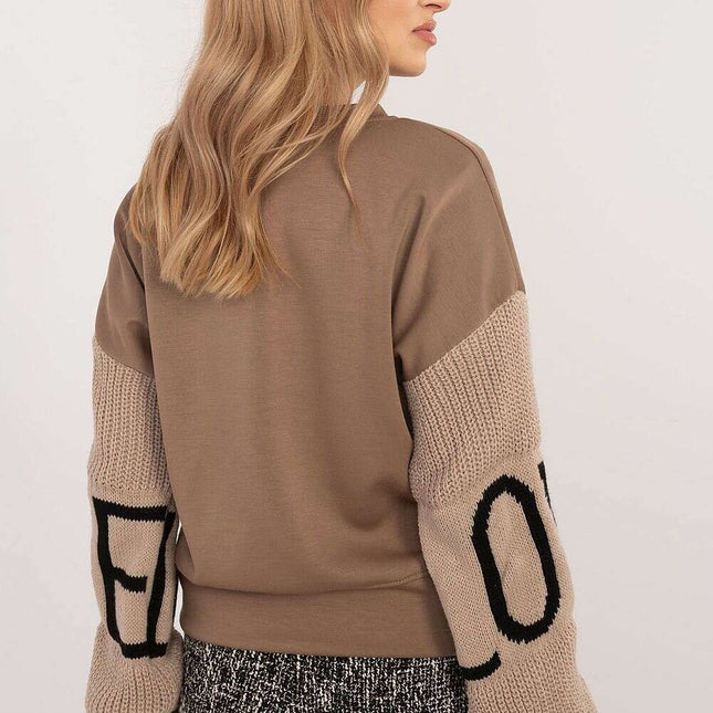 Beige Sweatshirt Model 202844 For Women Casual Wear