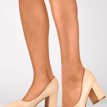 Block heel pumps model 203054