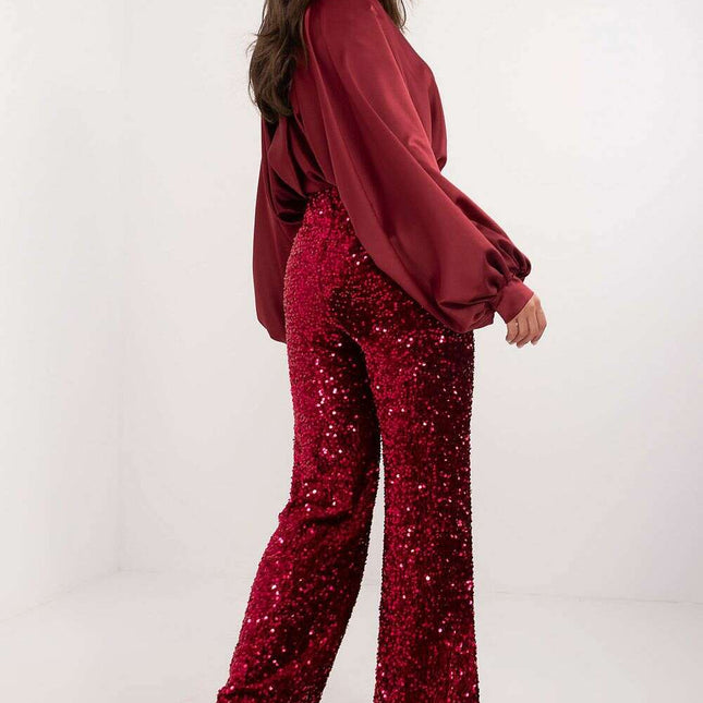 Women Trousers Model 203163 With Sequin Detail Subtle Shine