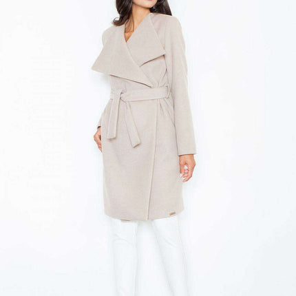Elegant Oversized Fleece Outerwear with Bold Lapels for Autumn