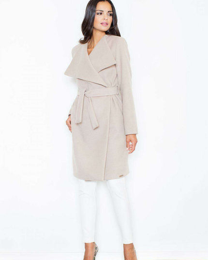 Elegant Oversized Fleece Outerwear with Bold Lapels for Autumn