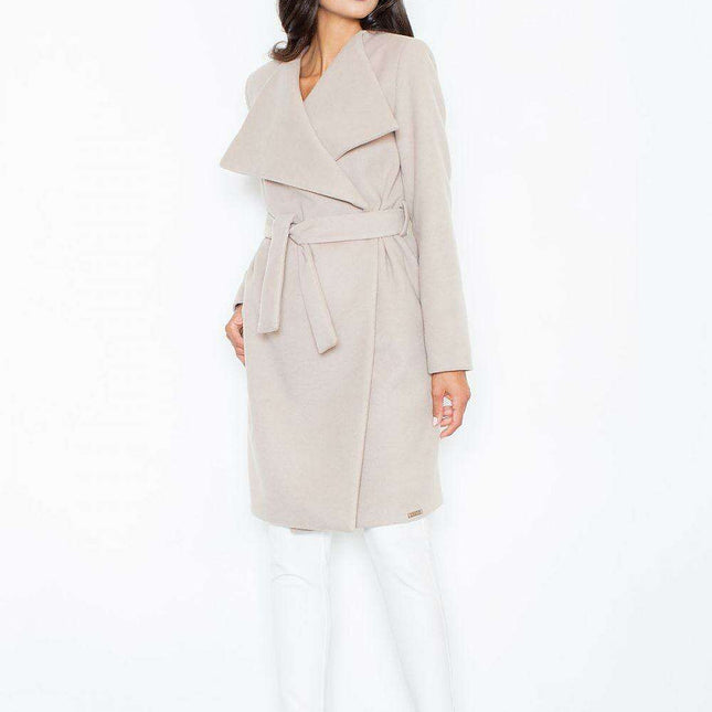 Elegant Oversized Fleece Outerwear with Bold Lapels for Autumn