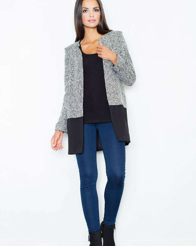 Sophisticated Open-Front Women's Jacket - Timeless Style and Effortless Charm