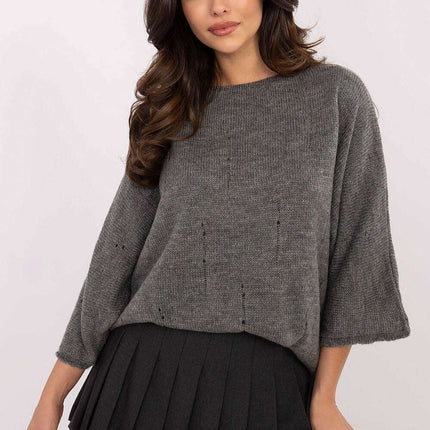 Oversize Jumper 203798 Womens Knit Sweater With Holes
