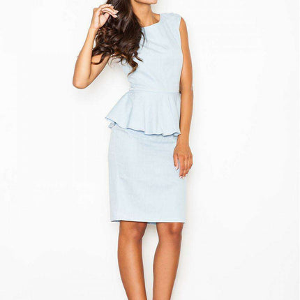 Timeless Grace: Chic Midi Pencil Dress with Short Sleeves