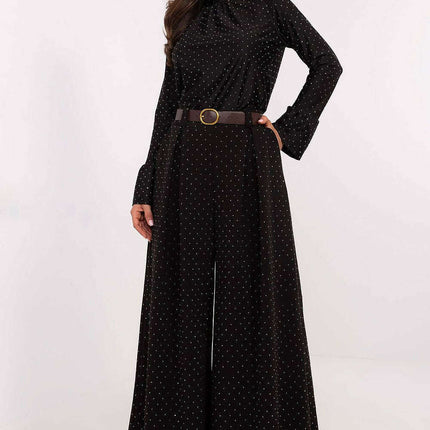 Women Palazzo Pants 203852 Red Polyester Viscose Trousers