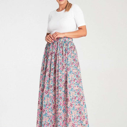 Sophisticated Ruched Mesh Maxi Skirt