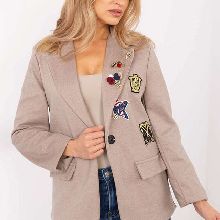 Womens Casual Blazer Jacket 203956 Polyester Blend