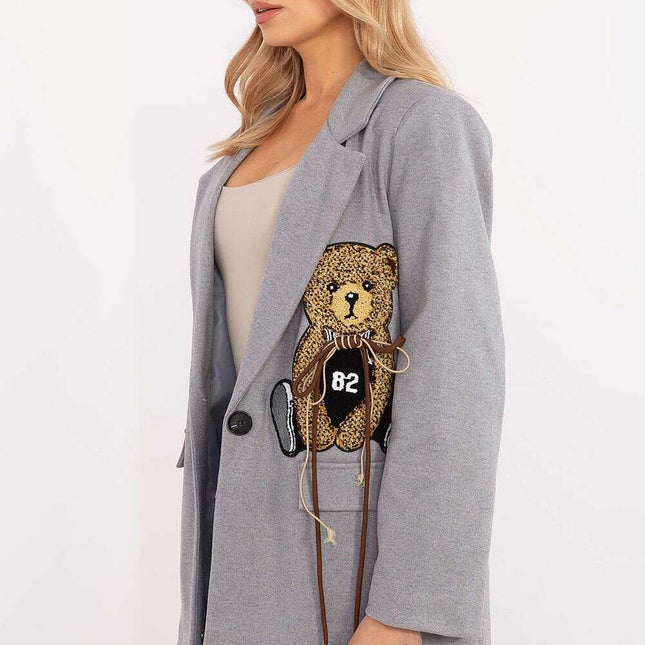 Jacket 204383 Womens Casual Workwear With Shoulder Pads