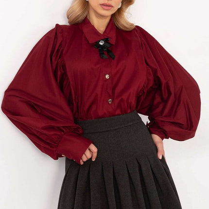 Elegant Long Sleeve Shirt 204972 Black For Women Workwear