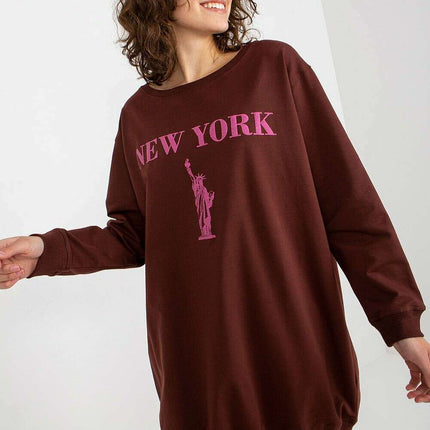 Oversized Women’s Sweatshirt – Soft Cotton Blend, Modern Style