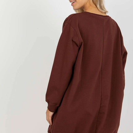 Oversized Women’s Sweatshirt – Soft Cotton Blend, Modern Style