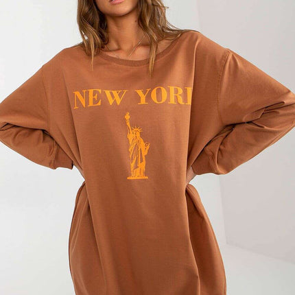 Oversized Women’s Sweatshirt – Soft Cotton Blend, Modern Style