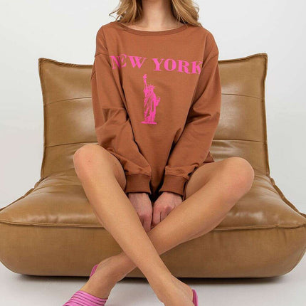 Oversized Women’s Sweatshirt – Soft Cotton Blend, Modern Style