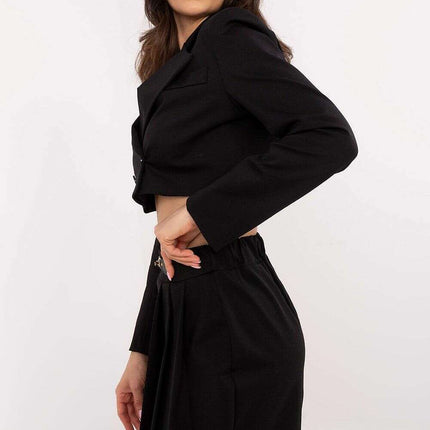 Black Skirt Pants Hybrid Model 206414 For Office Wear