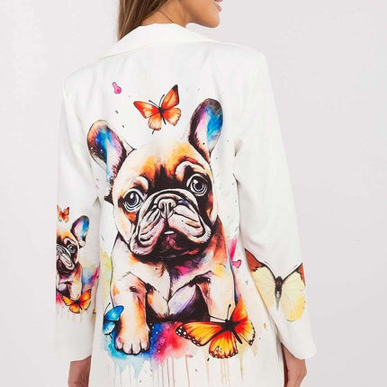 Italy Moda Floral Print Jacket For Women Casual Chic