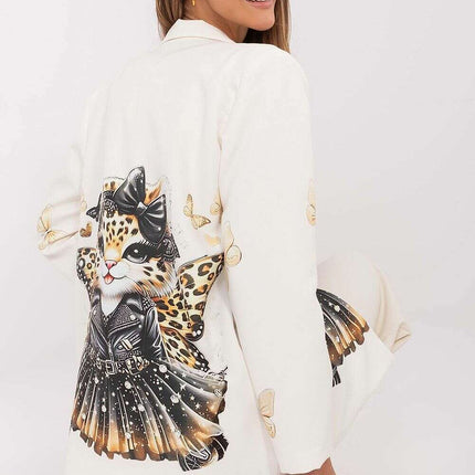 Italy Moda Floral Print Jacket For Women Casual Chic