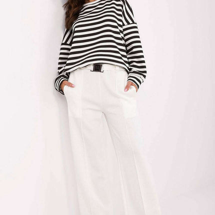 Beige High Waist Tracksuit Trousers Model 206945 Women