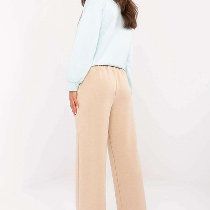 Beige High Waist Tracksuit Trousers Model 206945 Women