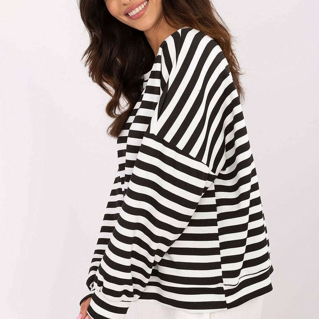 White Striped Blouse Model 207017 For Women Everyday Wear