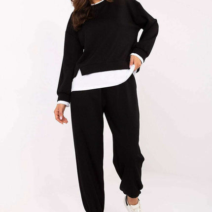 Beige Viscose Blend Tracksuit Set For Women 207019 Premium