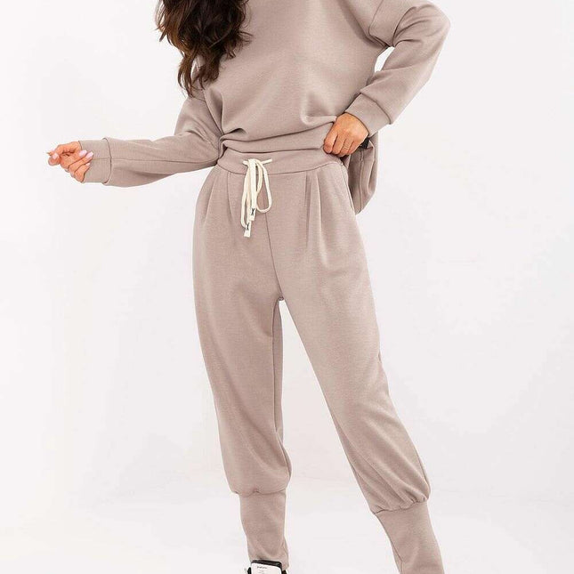 Women Tracksuit Trousers Model 207021 High Waist Comfort