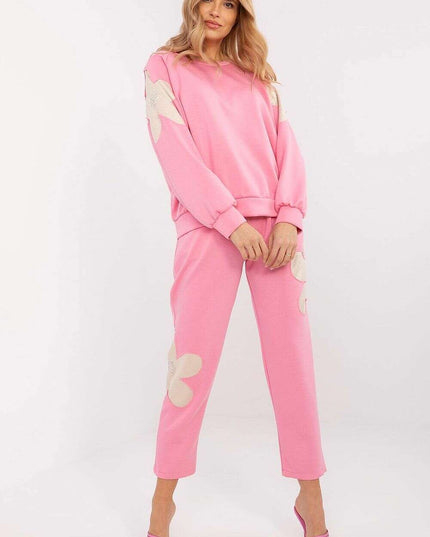 Womens Tracksuit Set 208147 Viscose Cotton Blend Beige