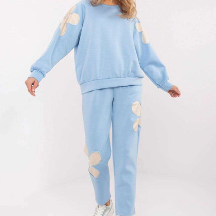 Womens Tracksuit Set 208147 Viscose Cotton Blend Beige