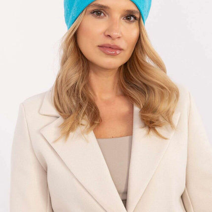 Glamorous Rhinestone-Embellished Cashmere Winter Beanie Hat