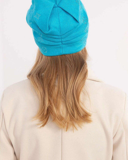 Glamorous Rhinestone-Embellished Cashmere Winter Beanie Hat