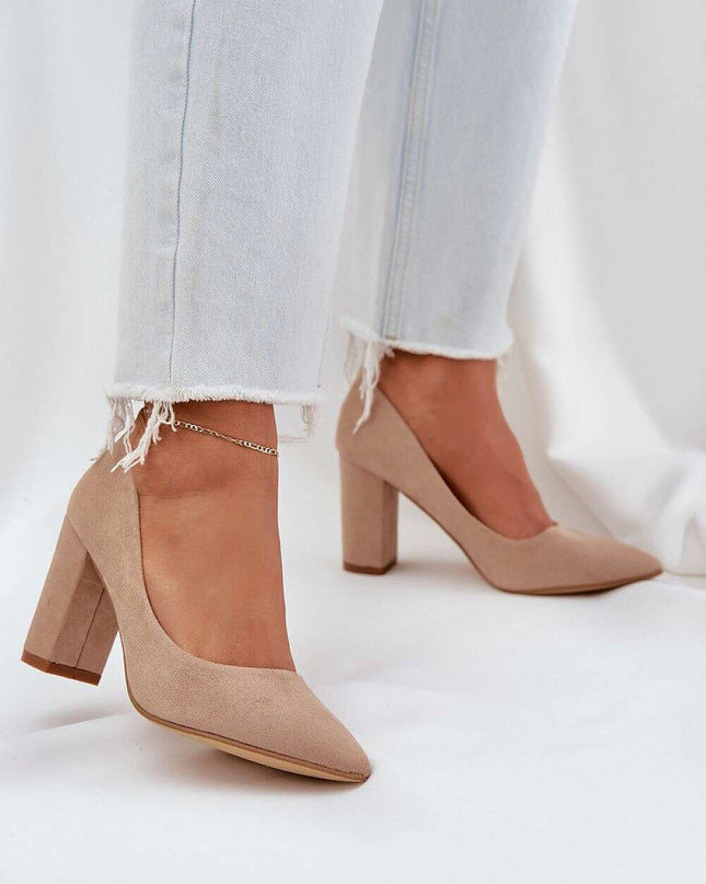 Block heel pumps model 208441