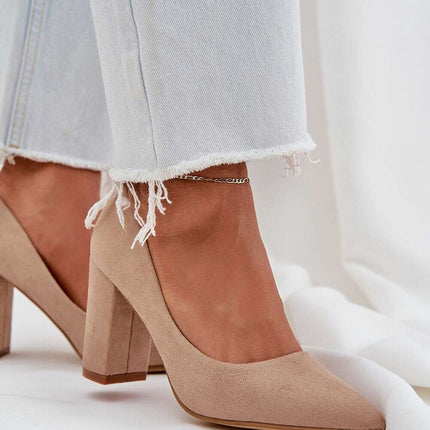 Block heel pumps model 208441