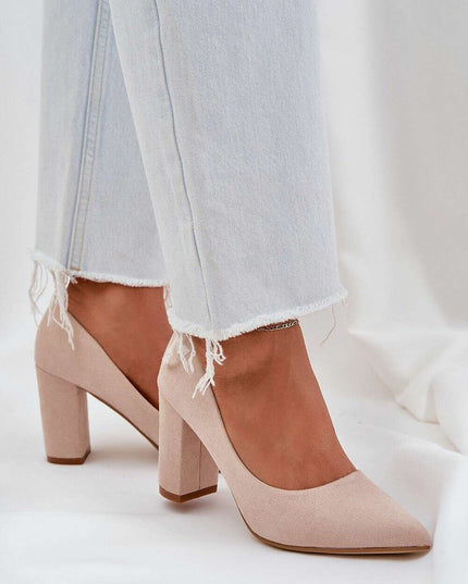 Block heel pumps model 208441