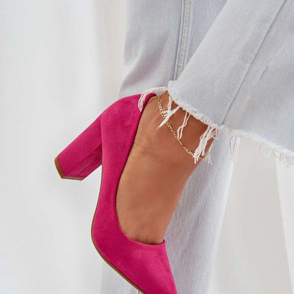 Block heel pumps model 208441