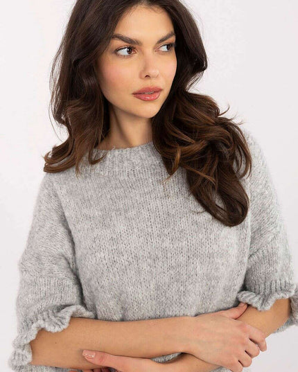 Pink Jumper 208515 Women Knit Sweater Soft Warm Blend