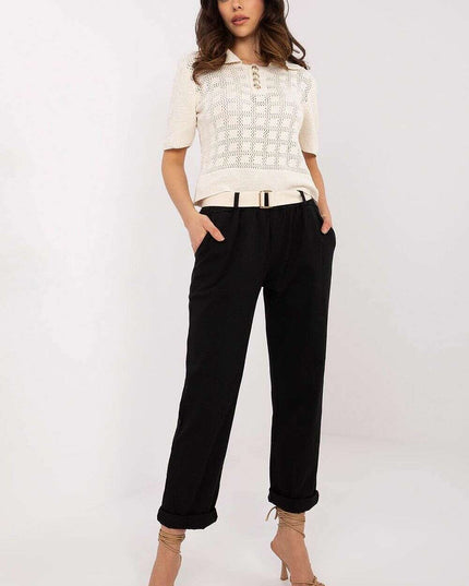 Women Trousers Model 208689 Black Polyester Blend Comfort