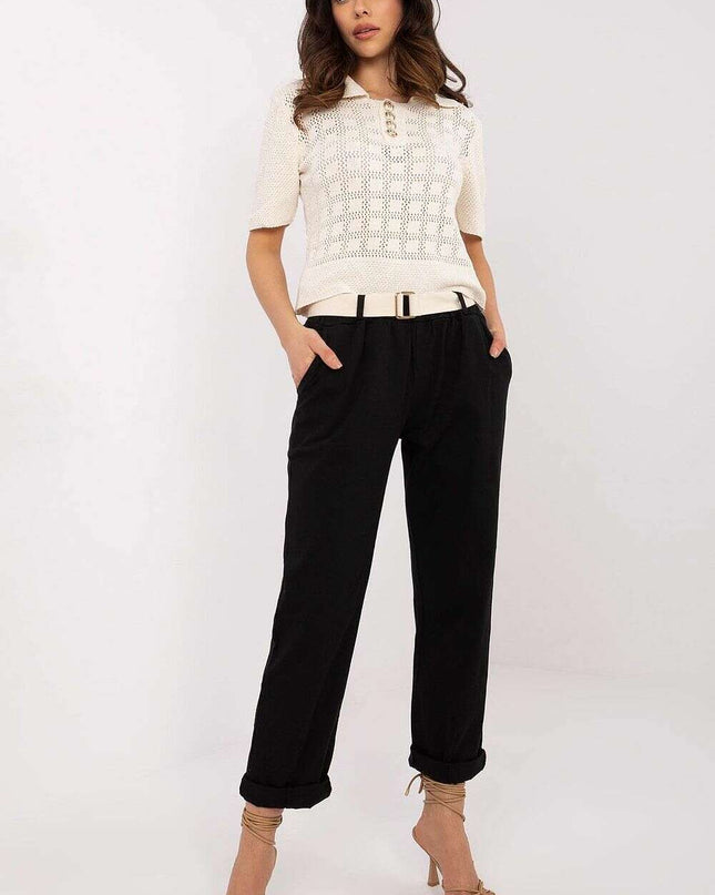 Women Trousers Model 208689 Black Polyester Blend Comfort