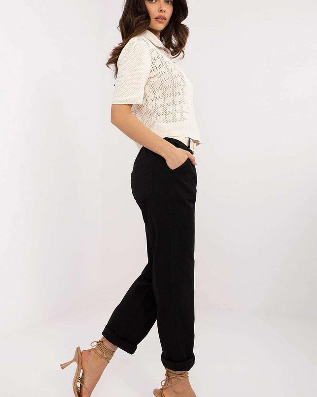 Women Trousers Model 208689 Black Polyester Blend Comfort