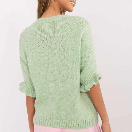 Pink Jumper 208515 Women Knit Sweater Soft Warm Blend