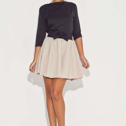 Elegant Bow-Accented Flared Mini Skirt
